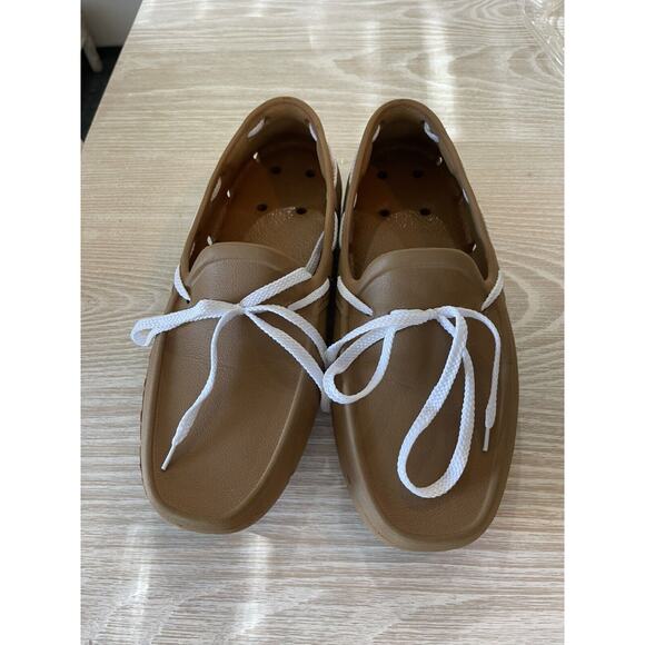 Tucket Giller Deck Boat Driving Shoes Mens Size 9 Cognac & Vanilla New laces - Picture 2 of 8